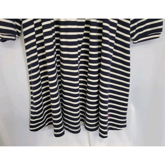 Burberry Blue Label Navy Striped Baby Doll Empire Waist Balloon 3/4 Sleeve Dress - Picture 3 of 11